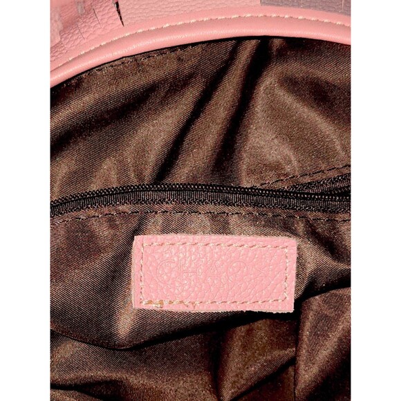 Chaos by Elsie Pink Leather Fringed Hobo Bag Shoulder Bag - Picture 3 of 6